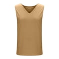 thumbnail image 5 of Womens Cotton Linen Tank Tops, Sleeveless Shirts for Women Summer Lightweight Casual Solid Color V Neck Tanks Dressy Blouses, 5 of 6