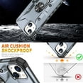 thumbnail image 5 of Case for iPhone 14 Plus Case Military Grade Drop Case with Kickstand Metel Ring Magnetic Holder Shockproof Protective for iPhone 14 Plus Phone Case (Midnight Green), 5 of 10