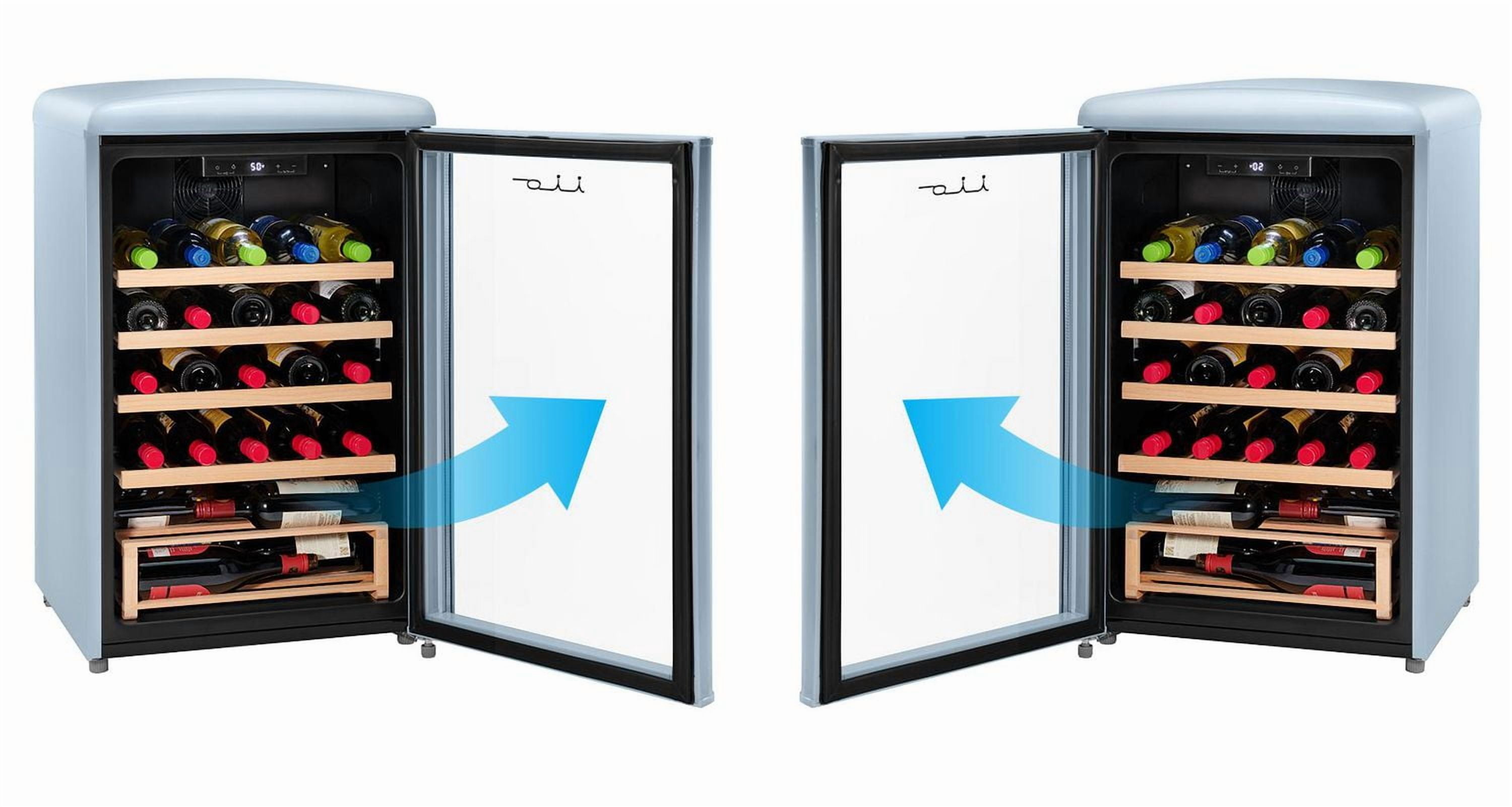 Refroidisseur à vin rétro autoportant de 30 bouteilles en Rouge Vin