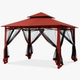 thumbnail image 6 of ABCCANOPY 10'x12' Patio Gazebo With Mosquito Netting and Double Soft Roof Canopies for Shade and Rain,Rust Red, 6 of 8