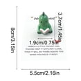thumbnail image 3 of Green Dinosaur Resin English Pocket Card, Dino Themed Holiday Gift Card, Mini Dinosaur Figurine Greeting Card for Kids Adults, 3 of 6