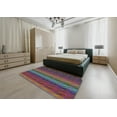 thumbnail image 4 of Ahgly Company Indoor Square Patterned Plum Purple Abstract Area Rugs, 6' Square, 4 of 6