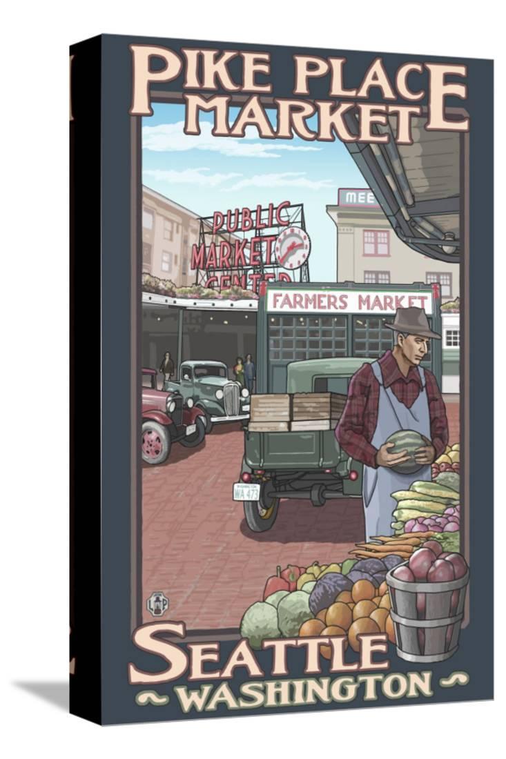 Pike Place Seattle Washington Wall Decal