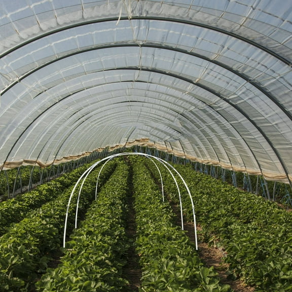 KAKOWELY 1 Set Greenhouse Hoops For Raised Beds White Fiberglass Plant Support Rod Diameter 4mm