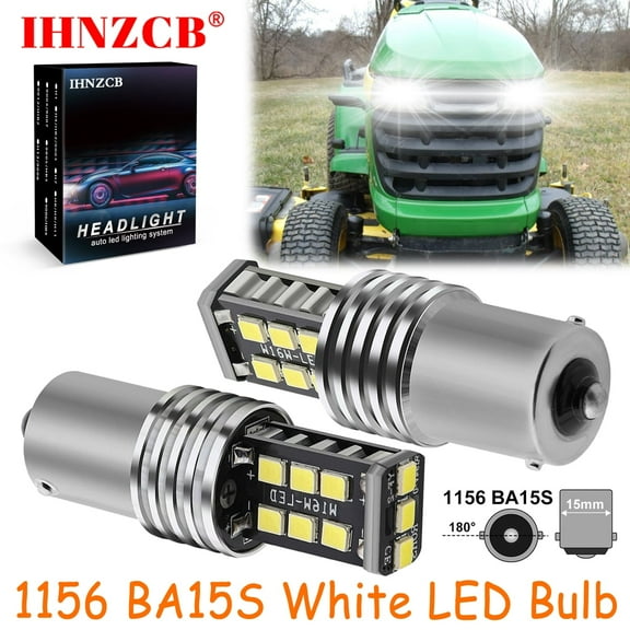 IHNZCB for Deere X500 X520 X530 X534 X540 X570 X580 X584 Lawn Tractor Mower 2x Led Headlights Bulbs