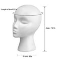 thumbnail image 3 of Yirtree 11" Wig Head Tall Female Foam Mannequin head Style Model And Display Hair Hats and Hairpieces For Home Salon and Travel, 3 of 4