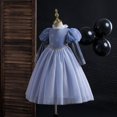 thumbnail image 1 of Vestido de princesa de primavera y verano Vestido de mujer con mangas abullonadas Vestido infantil grande Vestido de Frozen, 1 of 5