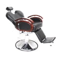 thumbnail image 5 of Silla Barbería Reclinable Vanlig Turin Color Negro, 5 of 5