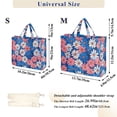 thumbnail image 2 of FORMRS Womens Corduroy Tote Bag Crossbody Shoulder Handbag with Pocket, Pink Flowers Pattern, 2 of 7