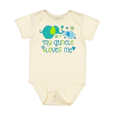 

Inktastic My Guncle Loves Me- Cute Elephants Gift Baby Boy or Baby Girl Bodysuit