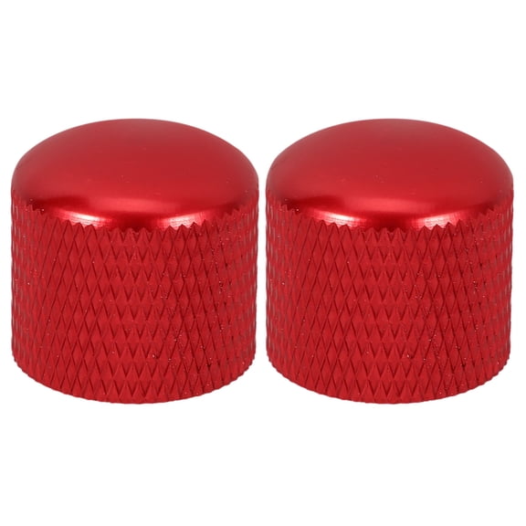 Clispeed 2Pcs Red Metal Guitar Volume Control Knobs Practical Electric Guitar Accessories