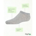 thumbnail image 3 of MeMoi Kids Low Cut Cotton Blend Socks 3-Pack (4-5, Light Gray), 3 of 7