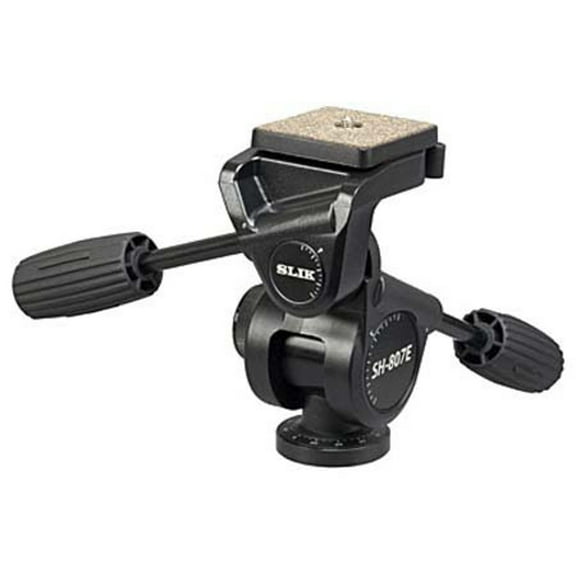 Slik SH-807E Heavy-Duty 3-Way Pan Tripod Head with Quick Release
