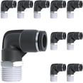 thumbnail image 1 of (10 uds) empuje para conectar el codo 3/8 "tubo OD x 3/8" rosca NPT, conector neumático de unión a presión accesorios rápidos, PL 3/8 "-NO3, 1 of 5