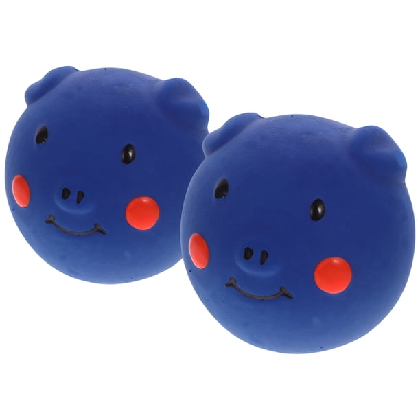 KAKOWELY 2 juguetes para morder perros con forma de cabeza de cerdo de dibujos animados, juguetes para masticar perros, juguetes molares para perros