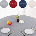 thumbnail image 4 of Round Tablecloth 70 InchTable Cloth for Dining Room Burgundy Red, 4 of 9