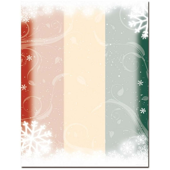 Snow Flurry Letterhead Laser & Inkjet Printer Paper, 25 Sheets