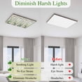 thumbnail image 5 of Butterfly Flowers Magnetic Fluorescent Light Covers for Ceiling Lights 2x4Ft, Vintage Stained Glass Green Spring Office Classroom Kitchen Drop Ceiling Light Covers Lighting Filters Shade Panel 1 Pack, 5 of 9