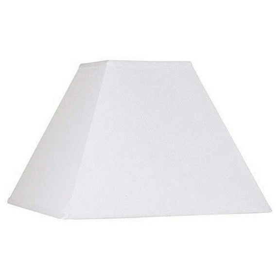 White Linen Six Inch Square Mission Style Nickel Clip On Chandelier Lampshade