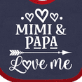 thumbnail image 4 of Inktastic Mimi and Papa Love Me for Grandchild Boys or Girls Baby Bib, 4 of 4