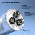 thumbnail image 6 of ONE Power CBB65 440-Volt 35/5-MFD Round Double Run Capacitor, 6 of 8