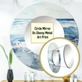 thumbnail image 3 of Designart "Gentle Toned Simplistic Ocean Swell" Coastal Beach Round Mirror Wall Decor Coastal - Large Black Round Office Mirror - Round Mirror - 36" x 36", 3 of 6