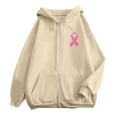 thumbnail image 5 of Cancer Awareness Hoodie for Women 2025 Long Sleeve Full Zipper Hoodies with Pockets Hooded Sweatshirt Jacket, 5 of 7