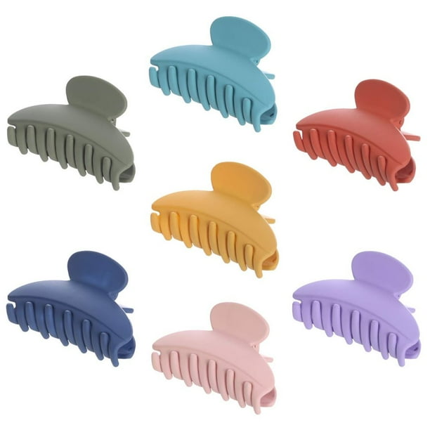 Hair Claw Clips Matte Color Jaw Clips Hair Clips for Thin Hair (7 Pcs 2