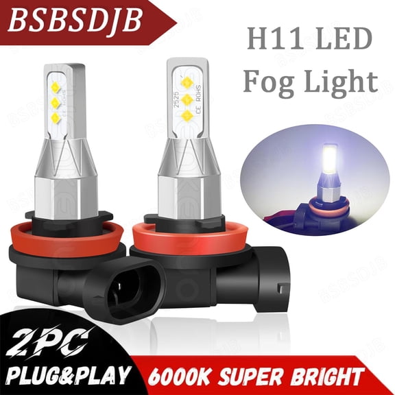 For Chevrolet Impala 2006-2013 LED Fog Light Driving Bulbs Kit 6000K White