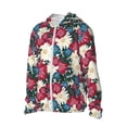 thumbnail image 2 of Pofeuu Beautiful Flower Print Sun Protection Outdoor Lightweight Full Zip UV Cooling Hoodie Long Sleeve Summer Clothing for Outdoor Hiking-X-Large, 2 of 5