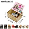 HANHANRON Happy Birthday Music Box, Wooden Hand Crank Music Box for ...