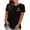 Black Tops, variant on Tops for Women Plus Size Short Sleeve T Shirts Summer Crewneck Causal Tees Basic Plain Shirts S-3XL