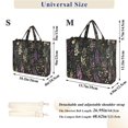 thumbnail image 2 of FORMRS Womens Corduroy Tote Bag Crossbody Shoulder Handbag with Pocket, Purple Floral Pattern, 2 of 7