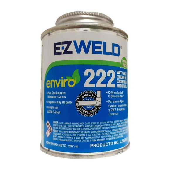 Cemento para PVC Media Azul Lata 237ml 222 EZ WELD