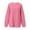Pink, variant on Women's Fashion Casual Solid Color Loose Shoulder Round Neck Long Sleeve Hoodie Apparel Crop Top Full Zip Knit Jacket Women Dressy Hoodie Dresses Teen Girls Jackets Women 80s Sweatshirts for