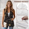 thumbnail image 5 of Psesaysky Astronomy Print Womens Waistcoat Vest Sleeveless Blazers for Women Business Casual Fashion Open Front Suit Vest, Size 5XL, 5 of 6