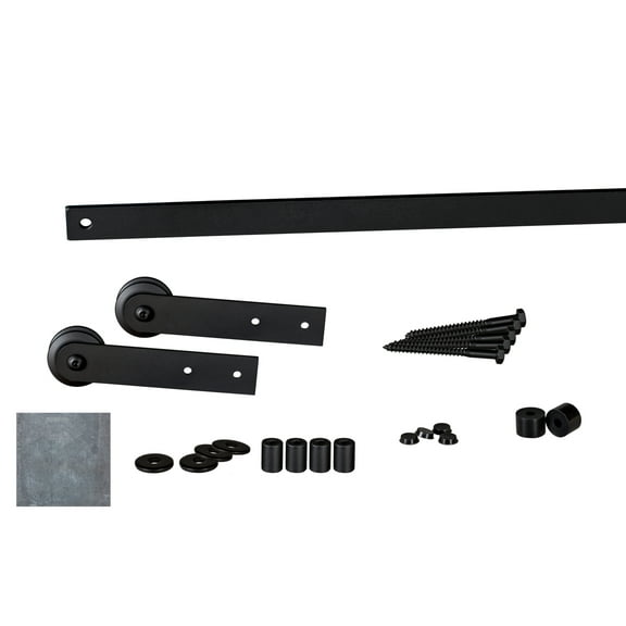 Leatherneck Hardware Fts84k3 84" Side Mounted Mini Sliding Barn Door Track And Fitting Set