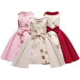 thumbnail image 1 of KYAIGUO Robe de Fête à Sequins pour Bébé Fille Robe de Mariage Fleurie Nœud Robe Sans Manches Tutu Princesse 2-10 Ans, 1 of 9