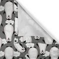 thumbnail image 4 of Ambesonne Animal Valance Pack of 2, Cartoon Penguins and Clouds, 54"X12", Dimgray White Black, 4 of 5