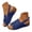 Dark Blue, variant on Sandals Women Orthopedic Wedge Slingback Slip on Slides Open Toe Leather Comfortable Walking Summer Beach Shoes Size 6-10