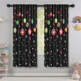 thumbnail image 5 of Blackout Kids Curtains,Black Christmas Ornament Pattern Childrens Insulated Curtains Set Of 2,Bedroom Essentials,Toddler Room Decor 42"x63", 5 of 5