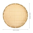 thumbnail image 2 of Raindrops 1Pcs Bamboo Tray Beige 16.5in Round Kitchen Multi-Purpose Basket for Catering, 2 of 8