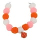 thumbnail image 3 of Collar para mascotas, bolas de felpa suaves y ligeras, lindo collar para perros y gatos con campana para fiesta diaria, color naranja, 29cm, 3 of 12
