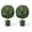 Dark Green, variant on Beran7 21.5” Artificial Cedar Topiary Ball Tree, Set of 2 Faux Potted Plants Artificial Shrubs Bushes with Cement Pot, Fake Evergreen Artificial Topiary for Indoor Outdoor Home Front Porch Decor