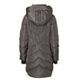 thumbnail image 3 of Sportoli Women's Winter Coat Down Alternative Hooded Long Vestee Puffer Jacket - Titanium (Large), 3 of 7