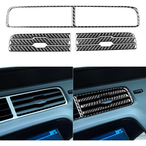 Real Carbon Fiber Interior Trim Compatible with Chevy/Chevrolet Camaro 2010 2011 Car Co-Pilot Side Glove Box Handle Sticker Storage Box Decal Accessories Decoration Black