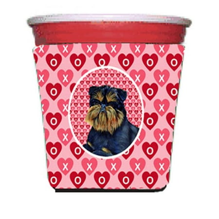 

Brussels Griffon Valentines Love And Hearts Red Solo Cup bottle sleeve Hugger - 16 To 22 oz.