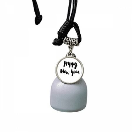 

Happy New Year Quote Handwrite Wind Chimes Bell Car Pendant