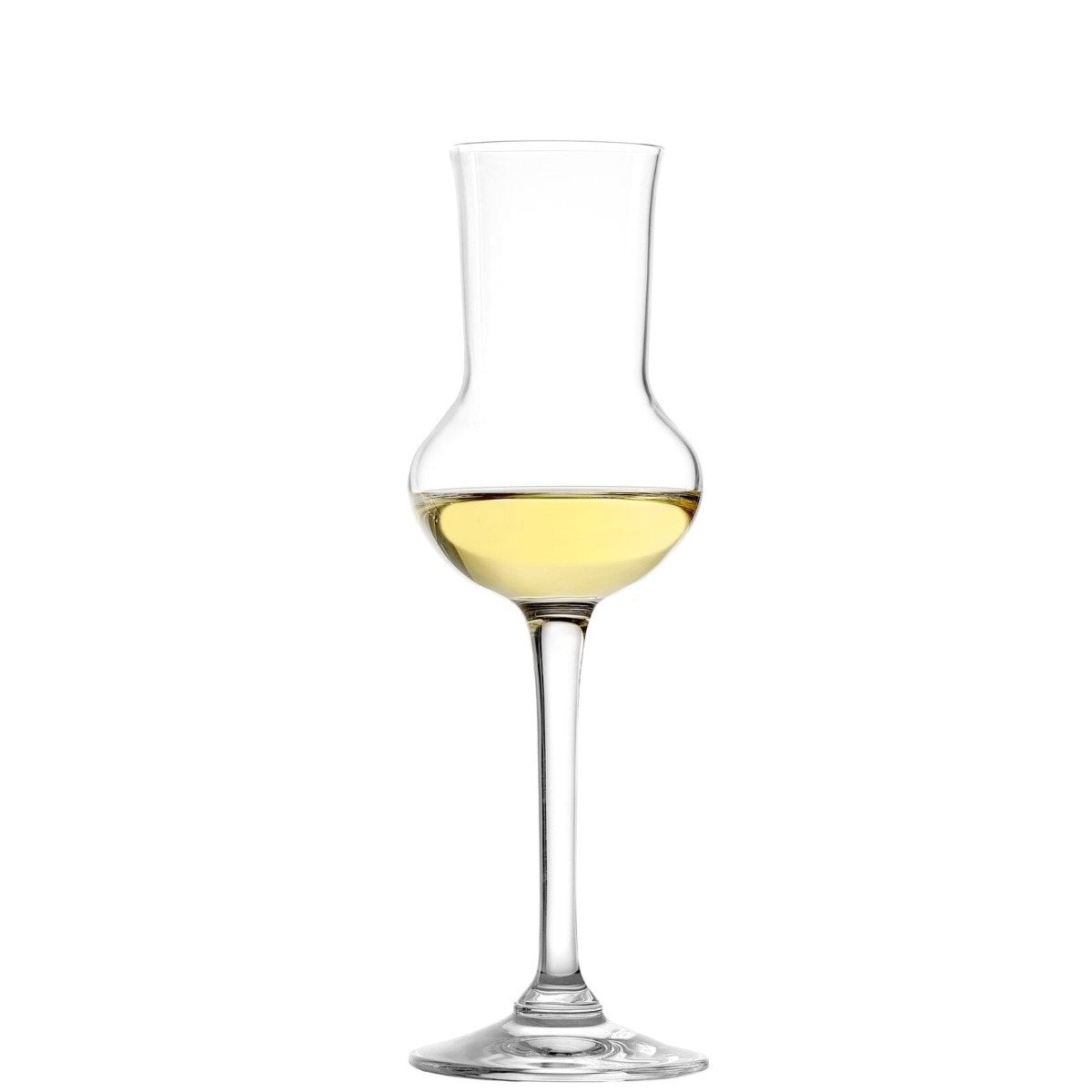 The Wine Savant Crystal Grappa Glasses Set Of 6 - 3oz Tulip Shape, Lead-Free, For Absinthe, Sherry, Aperitif