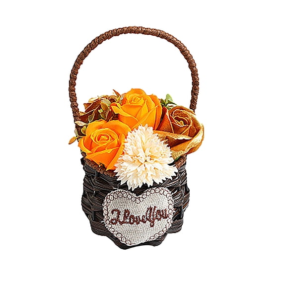 Wovilon Artificial Flowers For Decoration Outdoor Artificial Flowers In Basket Fake Plants For Farmhouses Wedding